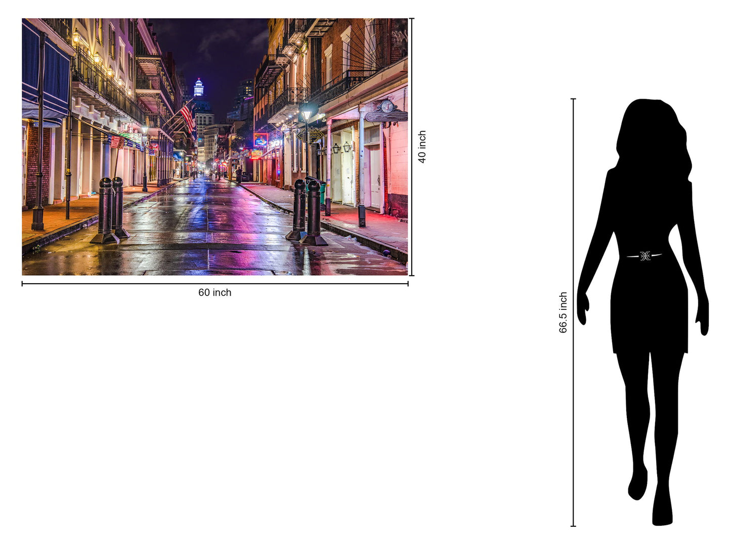 Tempered Glass With Foil - Bourbon Street New Orleans - Purple