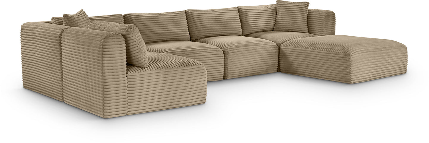 Shaggy - Fabric 6 Piece Modular U-Shaped Sectional