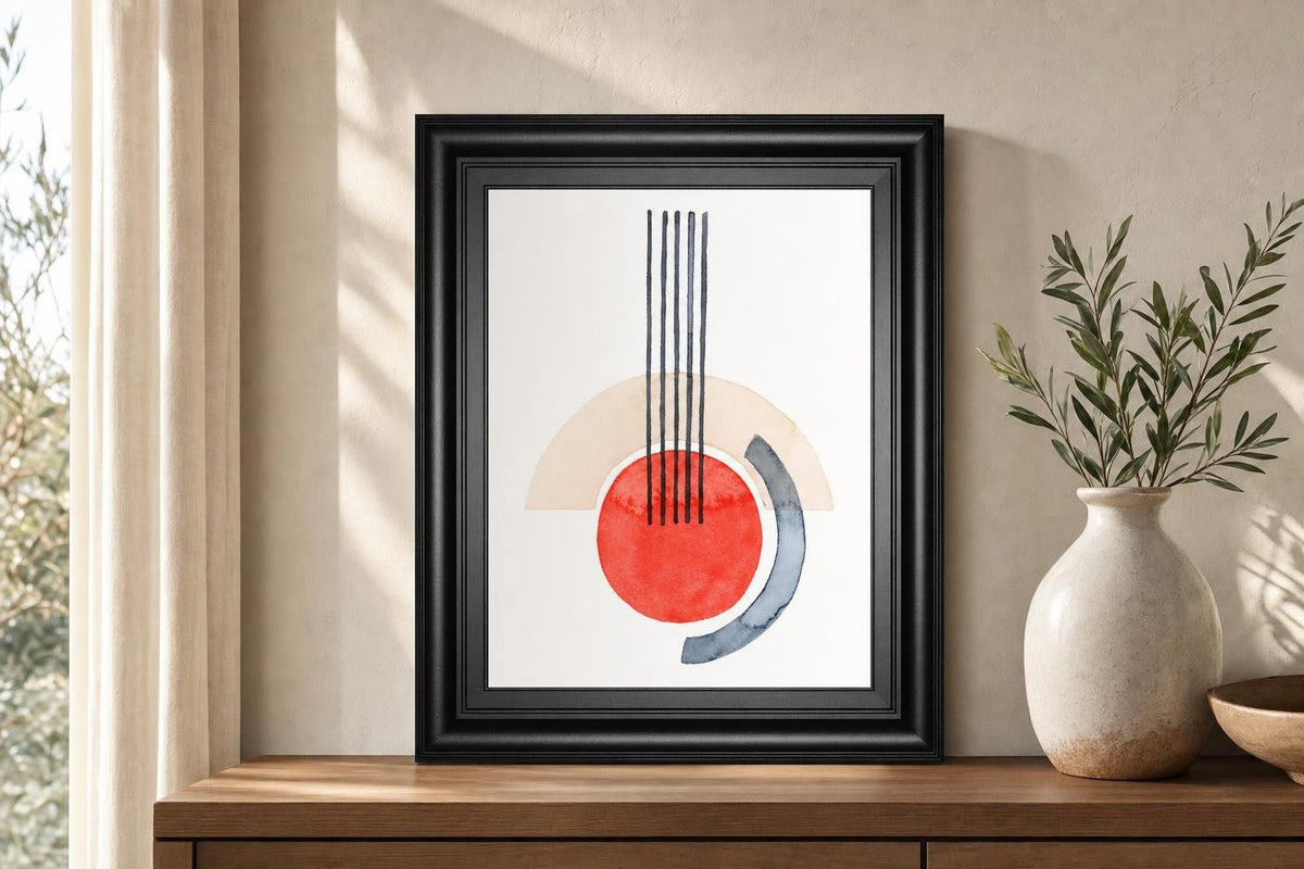 22x26 Deco Sunrise III By Grace Popp - White