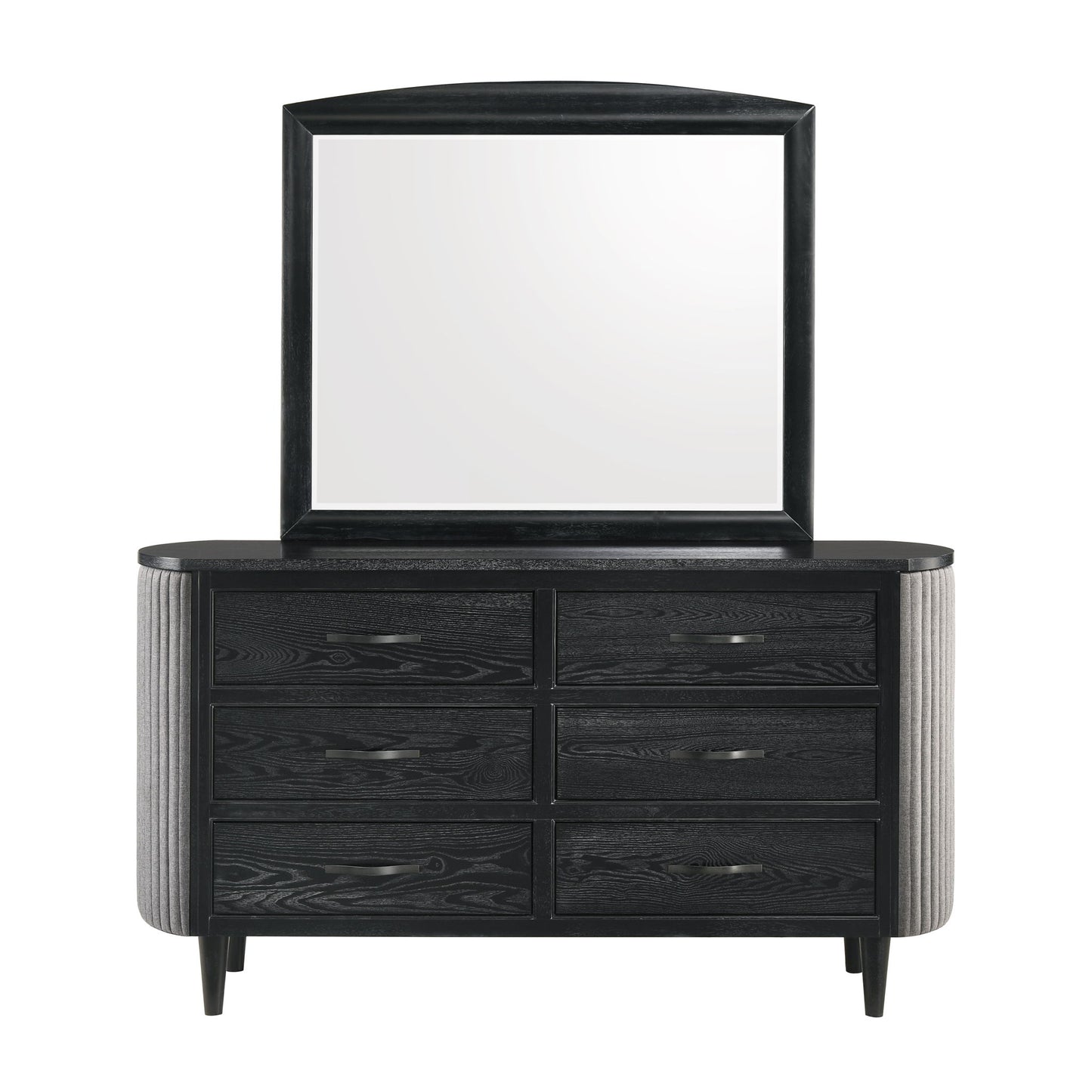 Skyline - Dresser & Mirror - Black / Gray