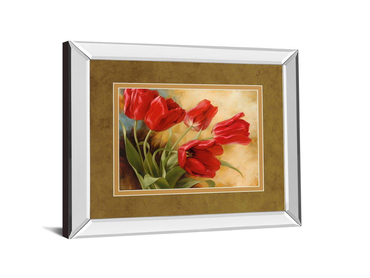 Garden In Hollard Il By Igor Levashou - Mirror Framed Print Wall Art - Light Brown