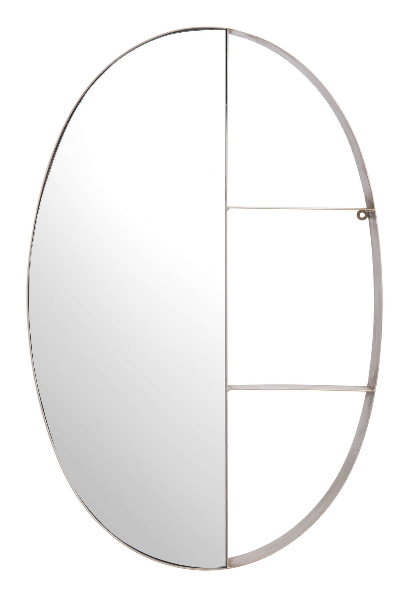 Latitude - Oval Shelf Mirror - Antique Bronze