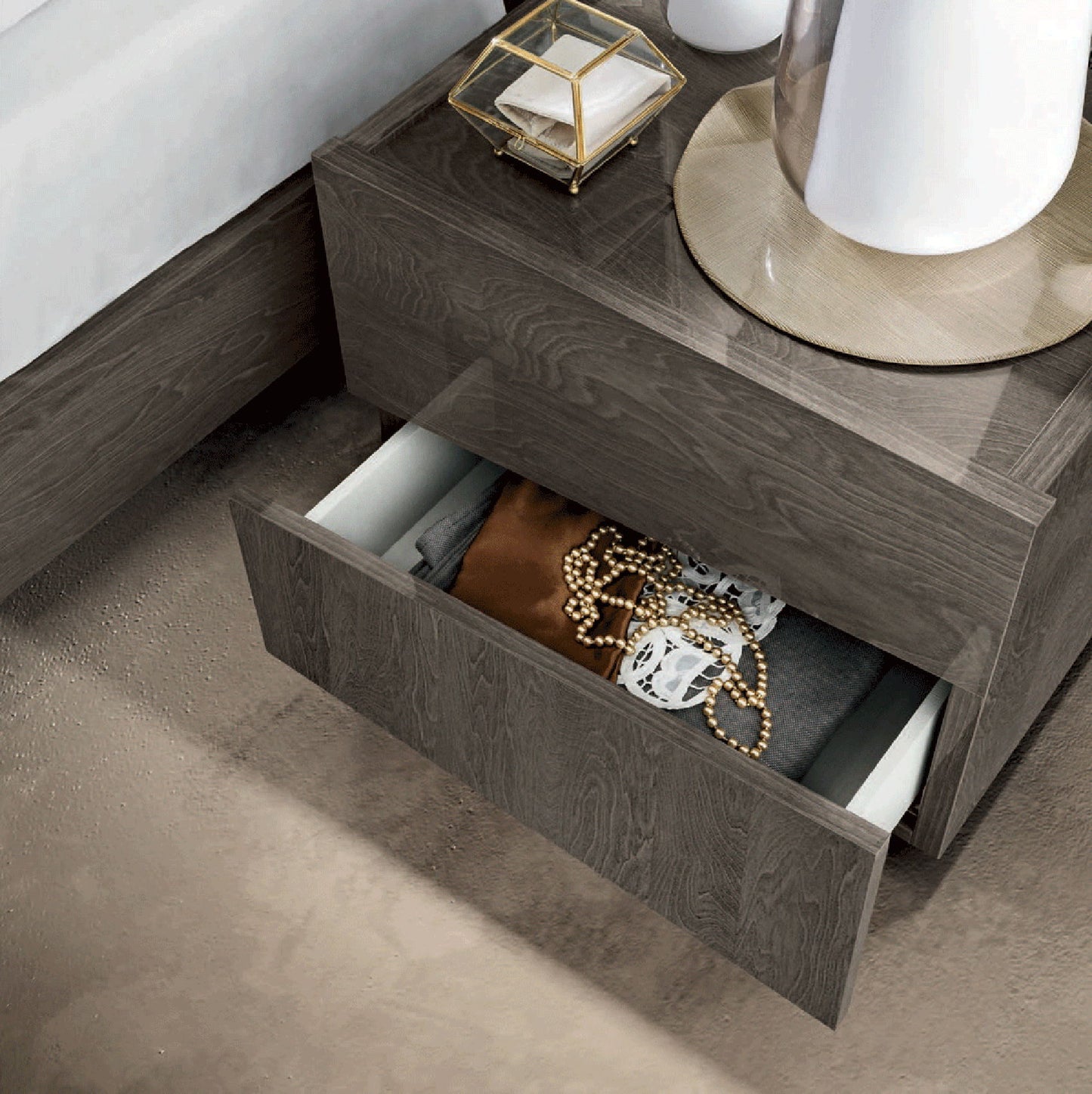 Tekno - Nightstand - Dark Brown
