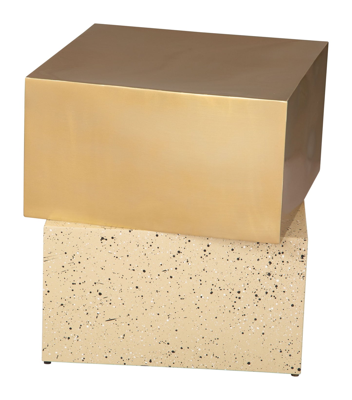 Cinza - Side Table - Gold / Beige