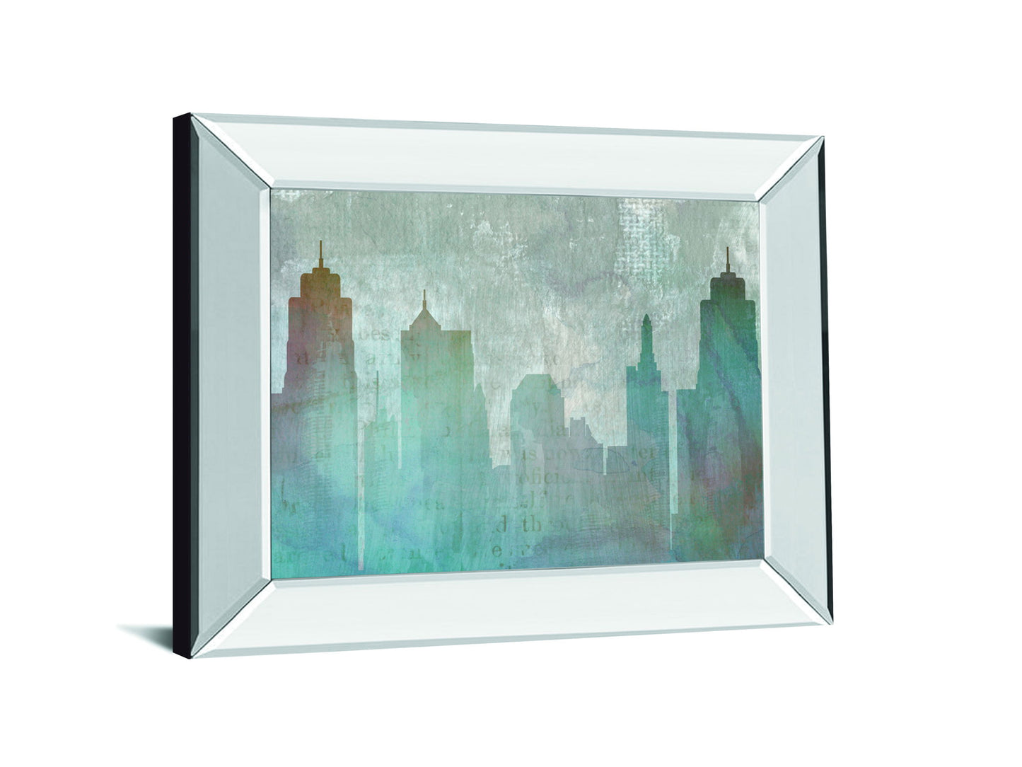 Urban Reflections By Louis Dunca-he - Mirror Framed Print Wall Art - Blue