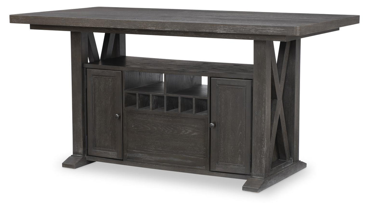 Briarwood - Complete Counter Height Table With Storage - Sable