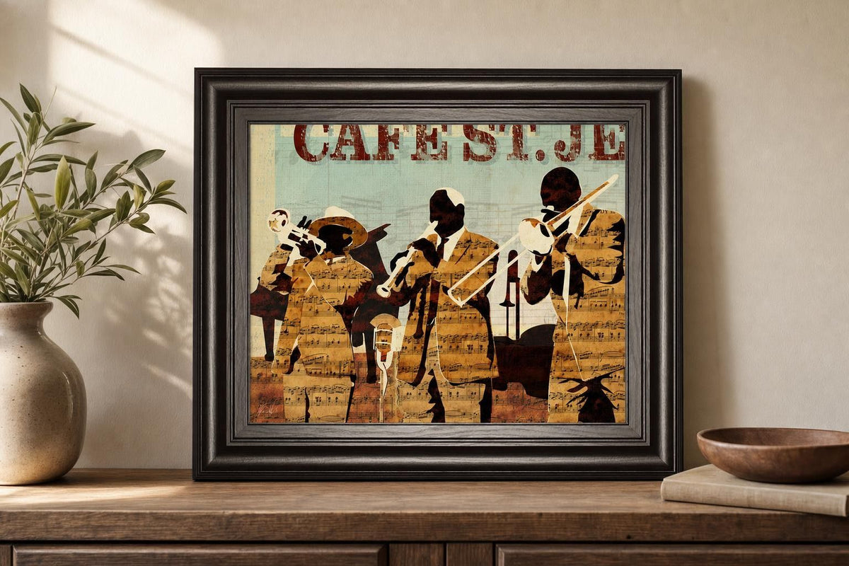 22x26 Cafe St. Jean By Kyle Mosher - Light Brown