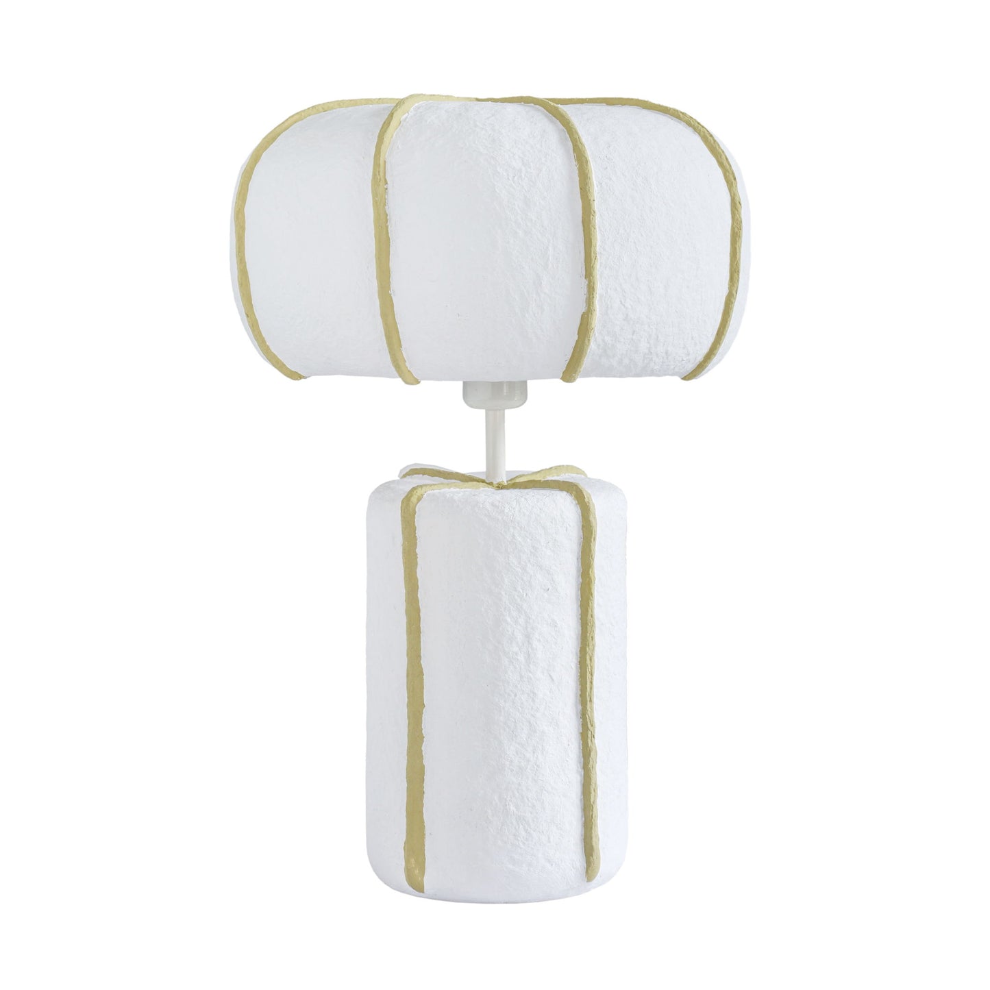 Looma - Cotton Mache Table Lamp - White / Green