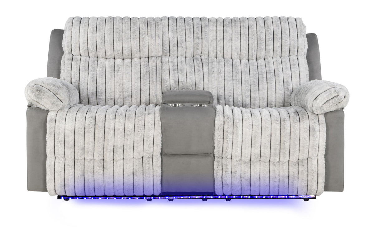 Plush - Reclining Loveseat - Gray