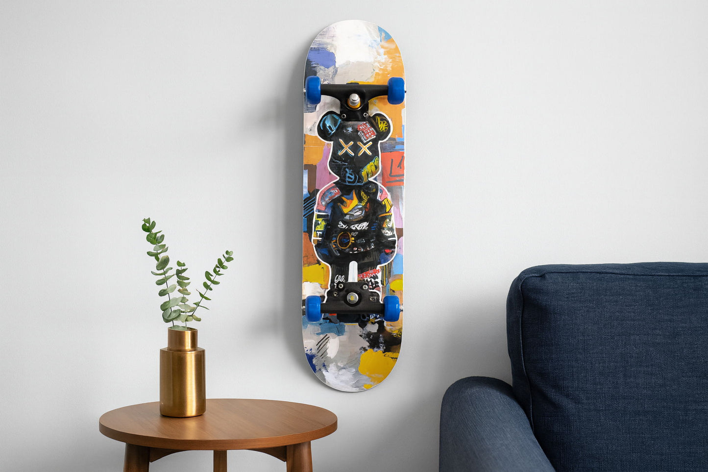 Skateboard - Graffiti Bear Blue - Blue