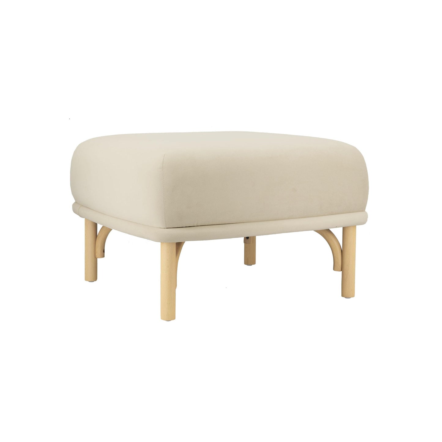 Desiree - Cream Velvet Ottoman
