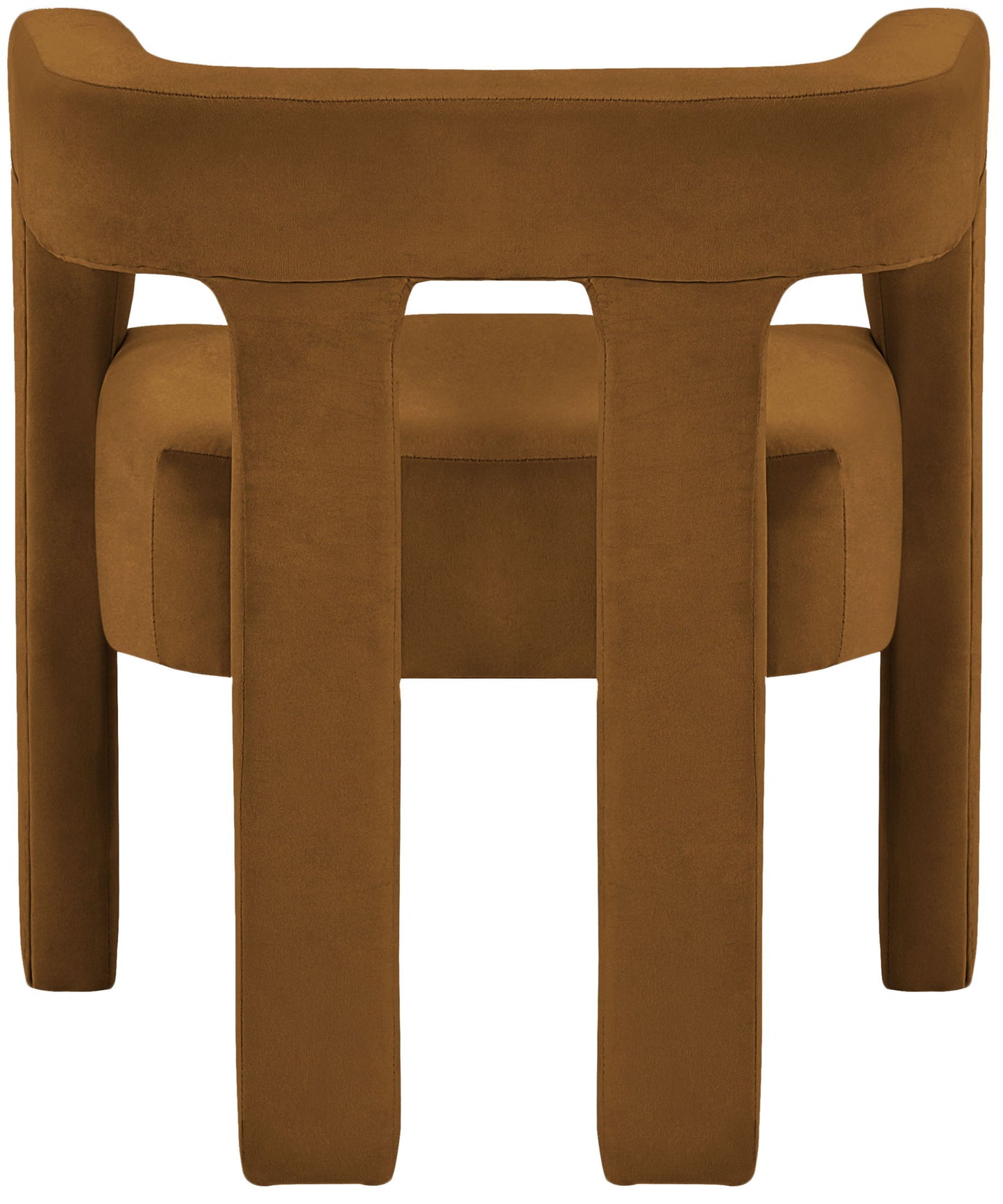 Athena - Velvet Dining Chair - Saddle