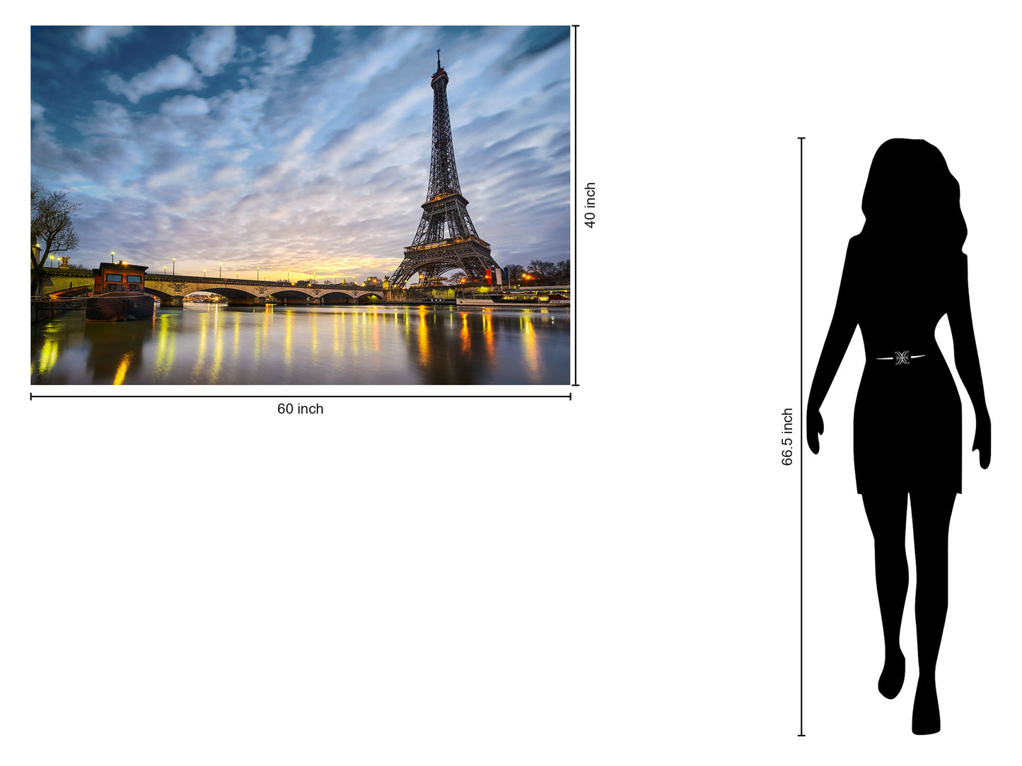 Tempered Glass Plus Foil Eiffel Tower - Blue