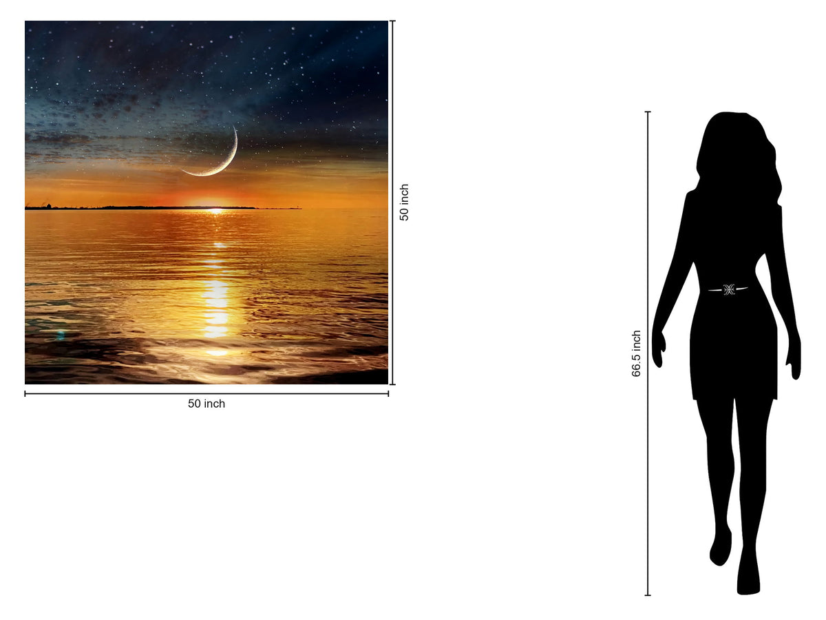 Tempered Glass With Foil - New Moon Horizon - Orange