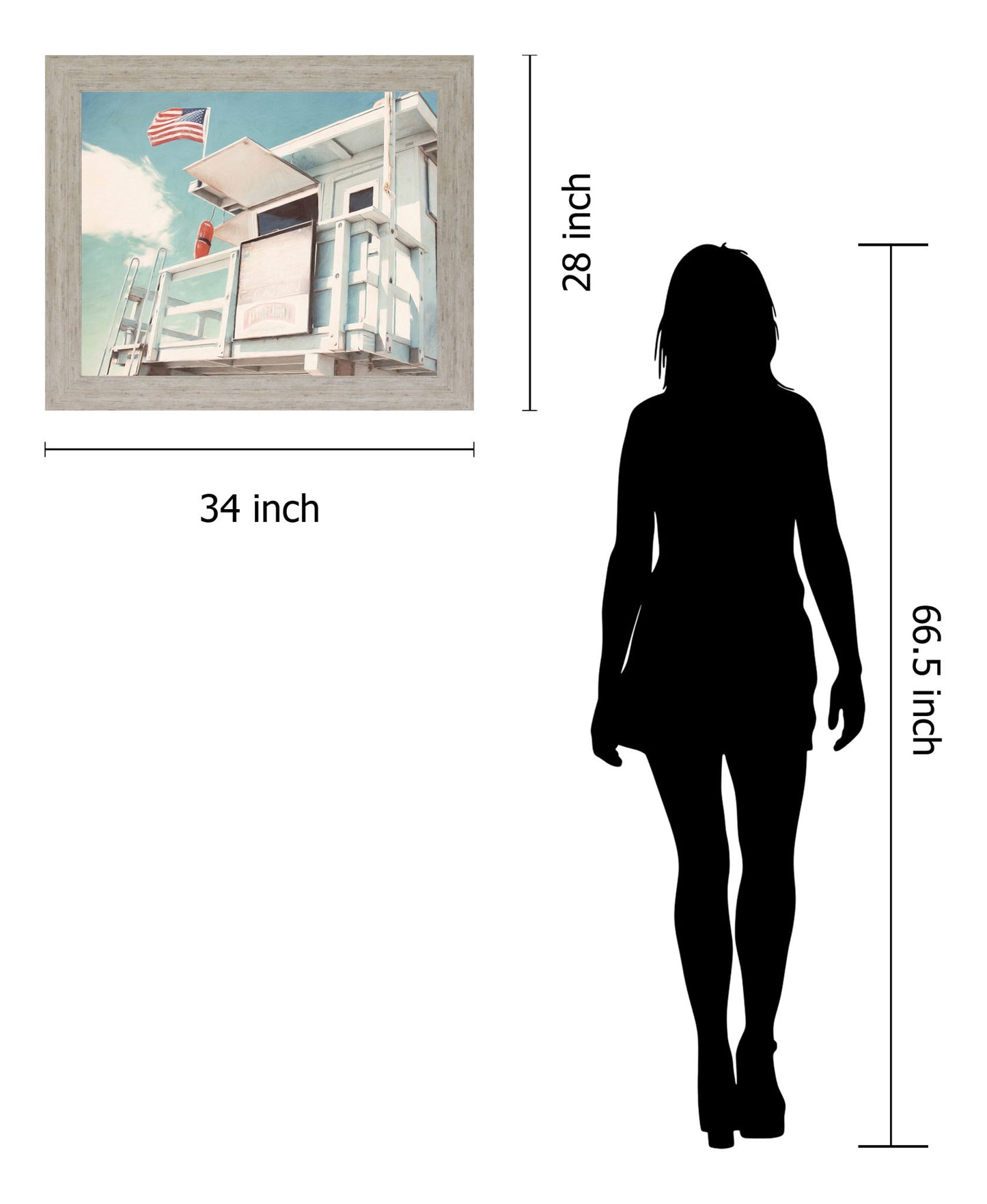 Seaside Watchtower - 28" x 34" Framed Wall Art