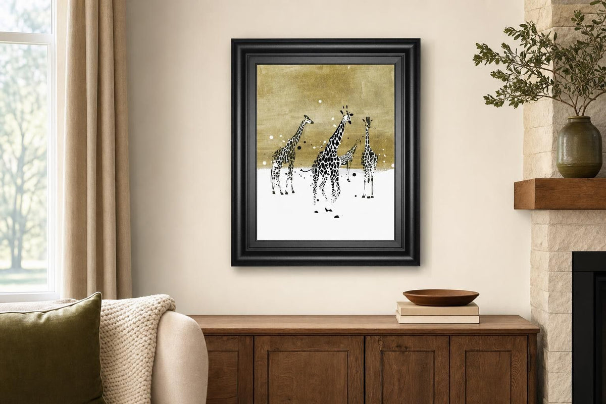 22x26 Spotted Giraffe II By Annie Warren - Light Brown
