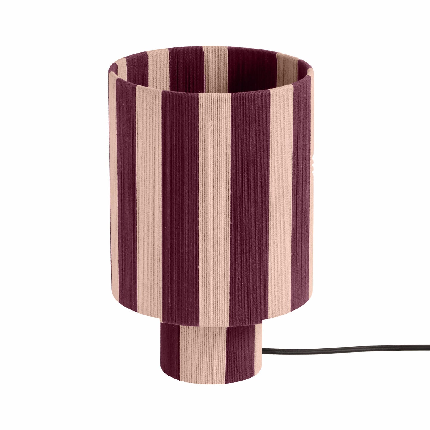 Guinevere - Striped Cotton Table Lamp - Purple And Pink