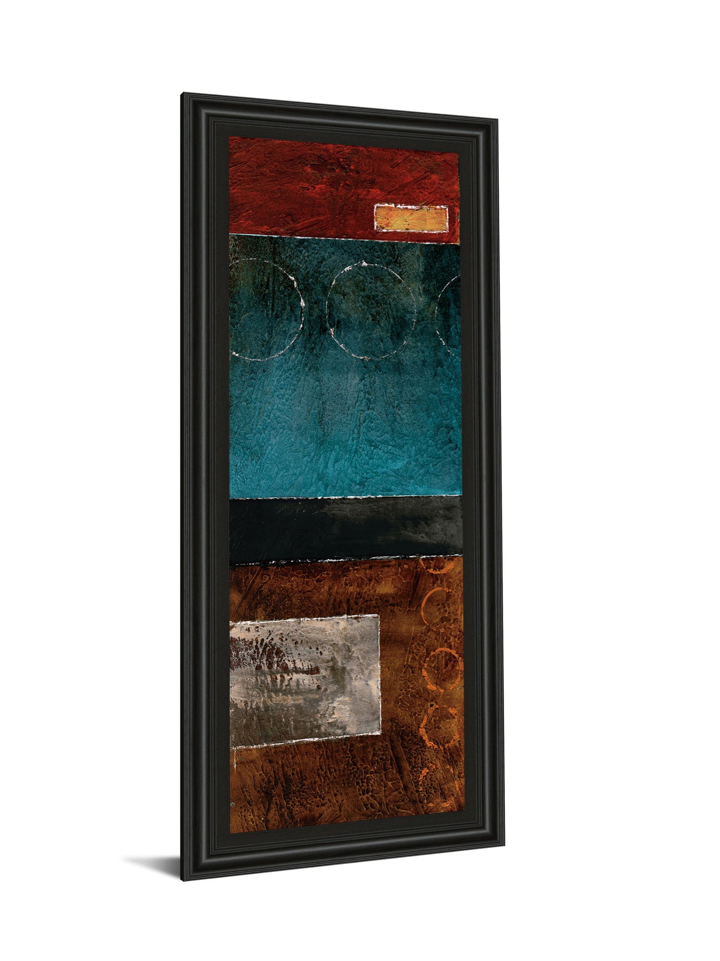 Linear I By W. Blake - Framed Print Wall Art - Blue