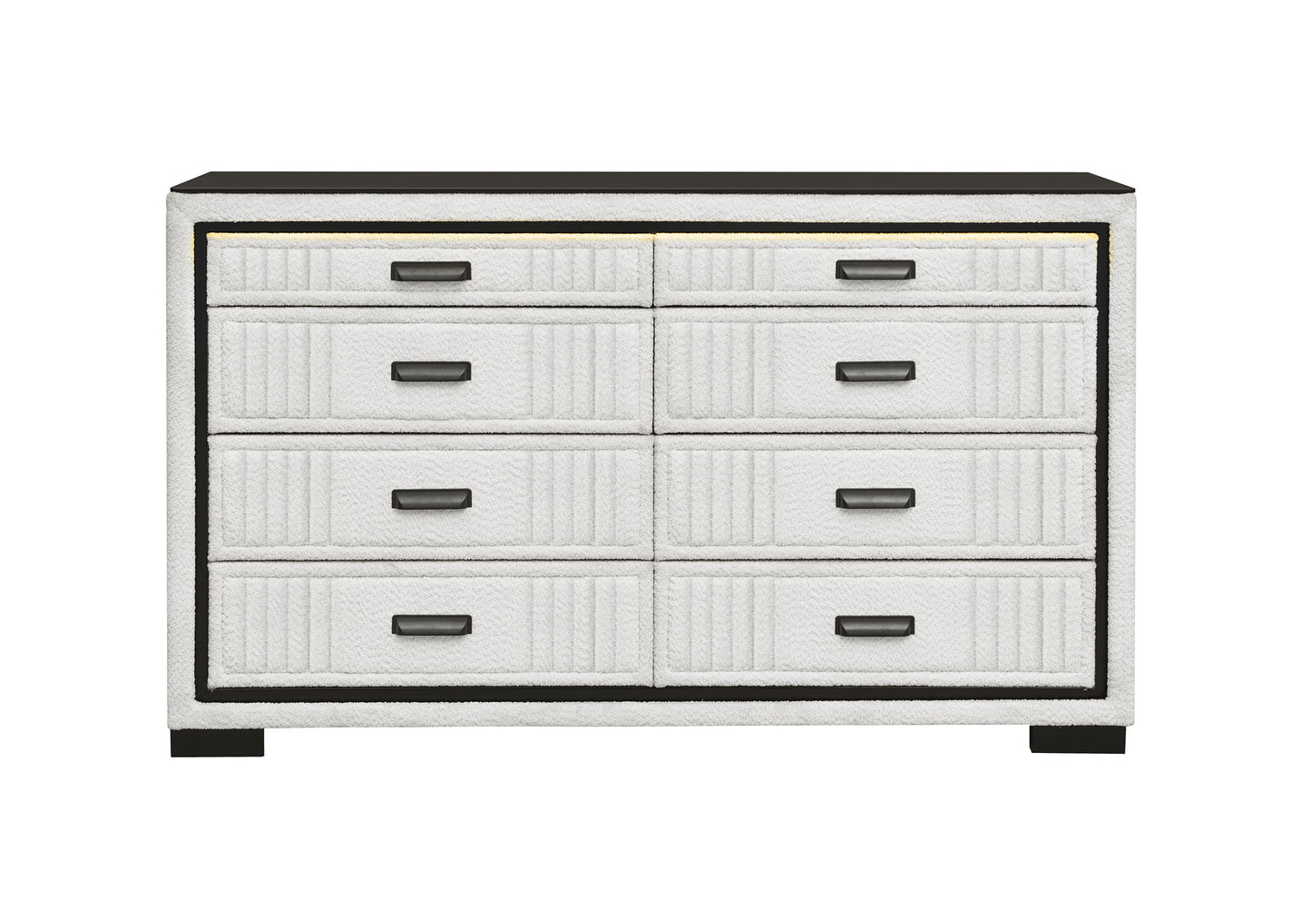 Isabella - Dresser With LED - Black / White
