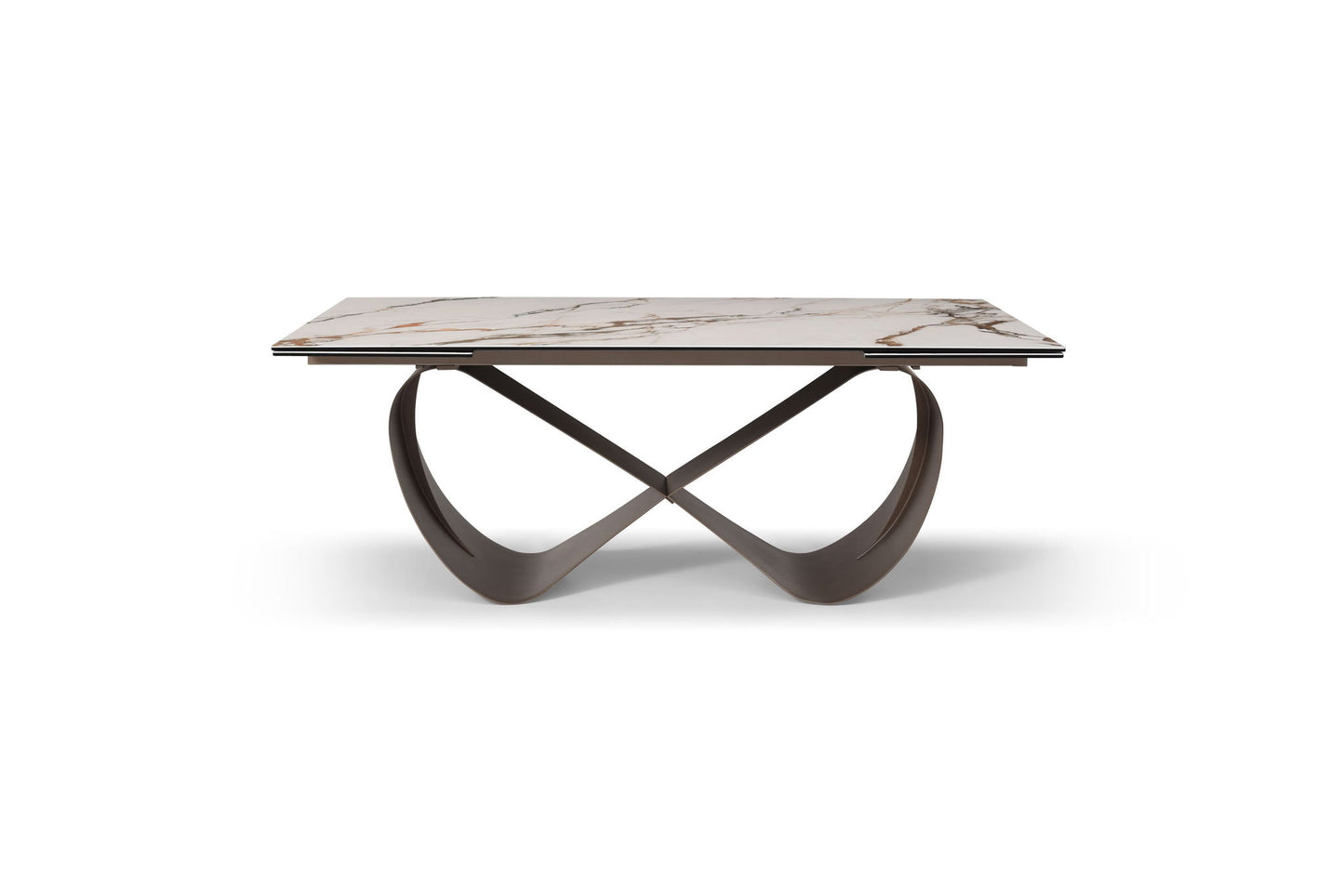 9305 - Dining Table - White / Dark Brown
