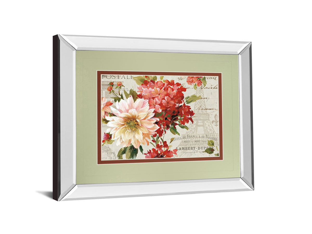 Ps Je T'aime I Light By Lisa Audit - Mirror Framed Print Wall Art - Beige