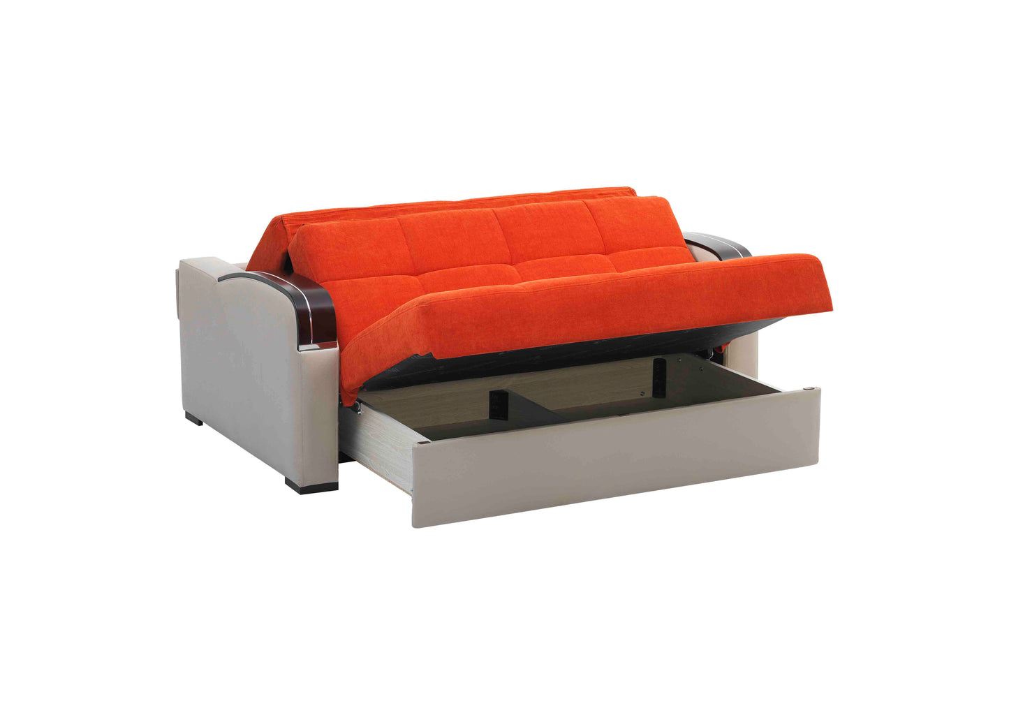 Ottomanson Sleep Plus - Upholstered Convertible Loveseat With Storage