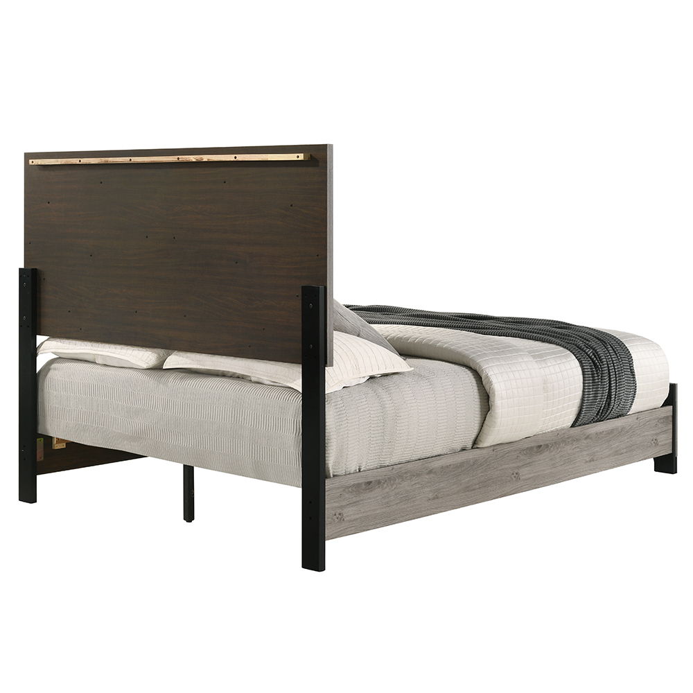 Mari - Queen Bed - Light Gray Finish