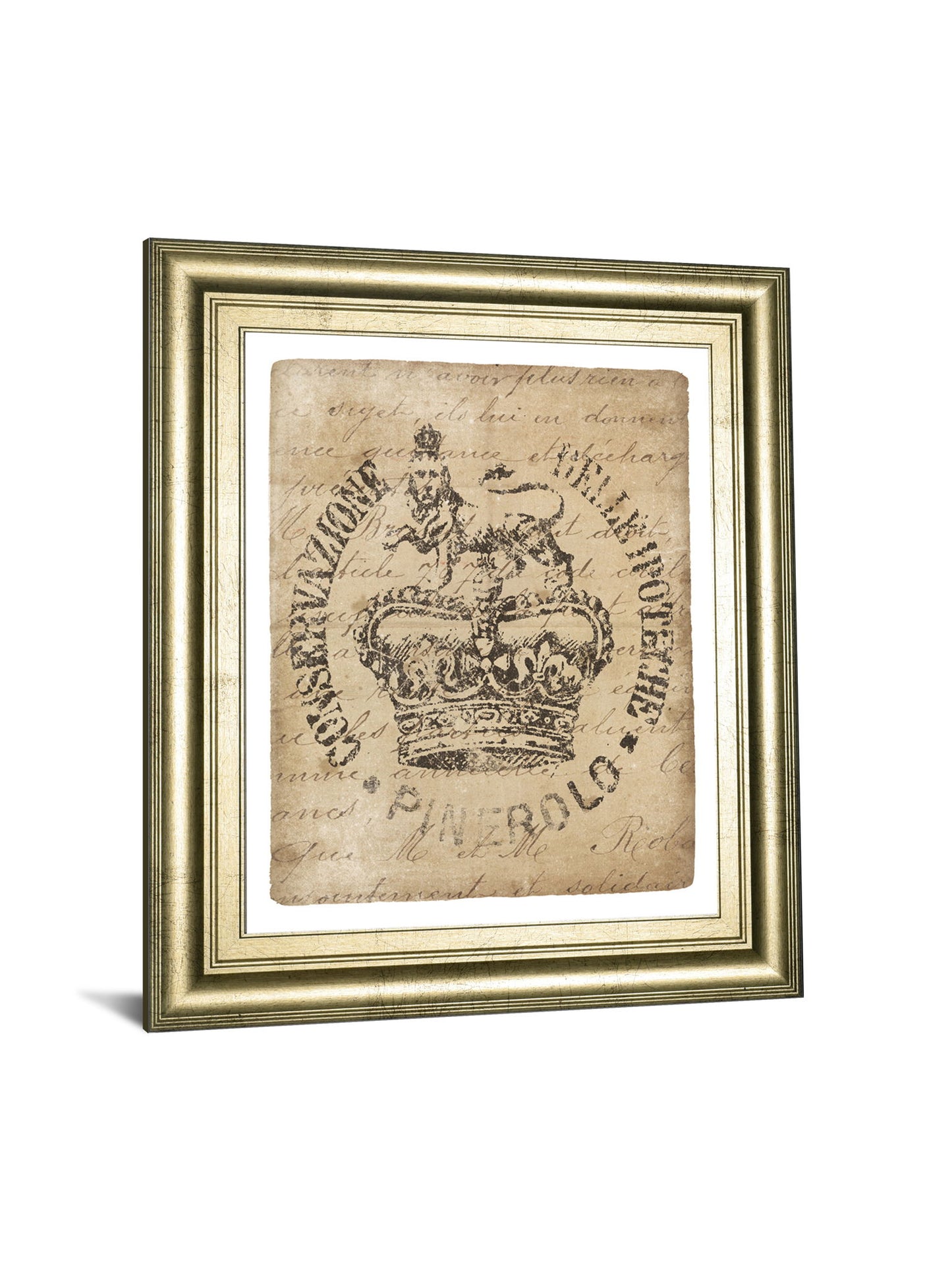 Vintage Seal IV V2 By Wild Apple Portfolio - Framed Print Wall Art - Pearl Silver