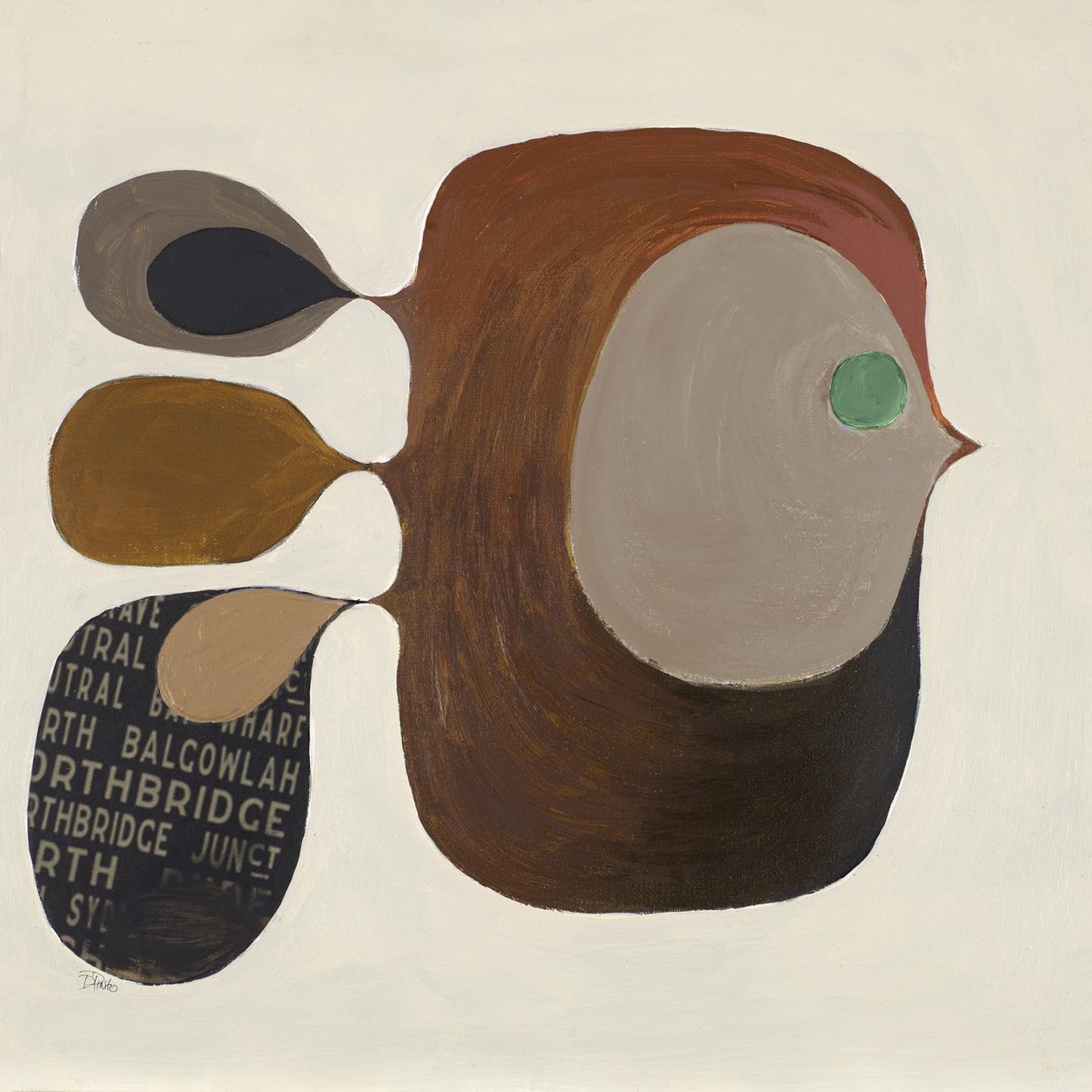 Pescadito I By Patricia Pinto (Small) - Dark Brown