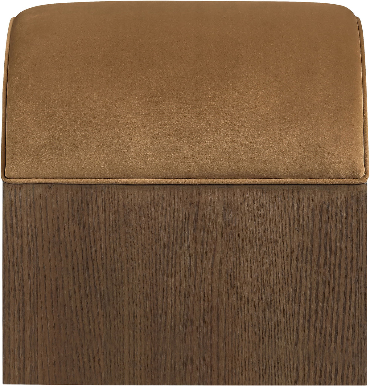 Sable - Velvet Performance Fabric Upholstered Bench - Saddle