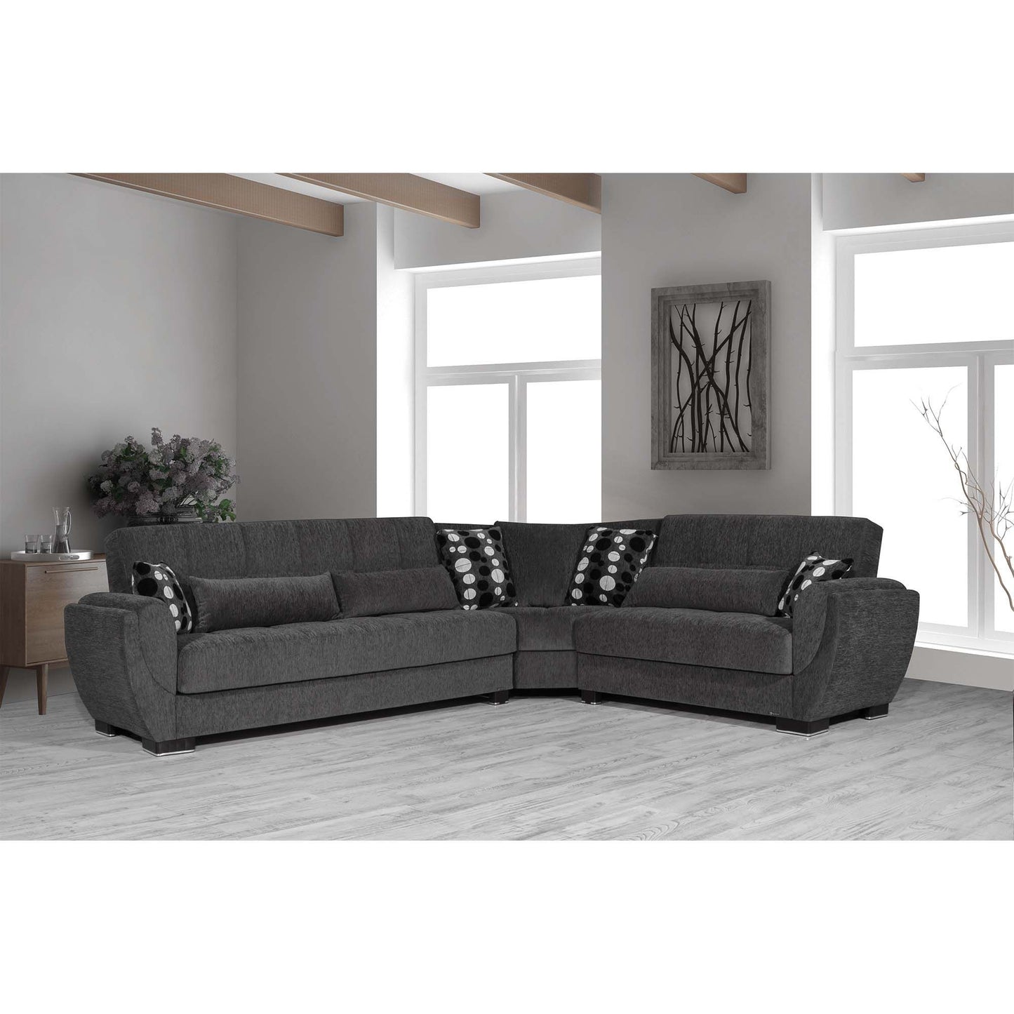 Ottomanson Armada Air - Upholstered Convertible Sectional With Storage