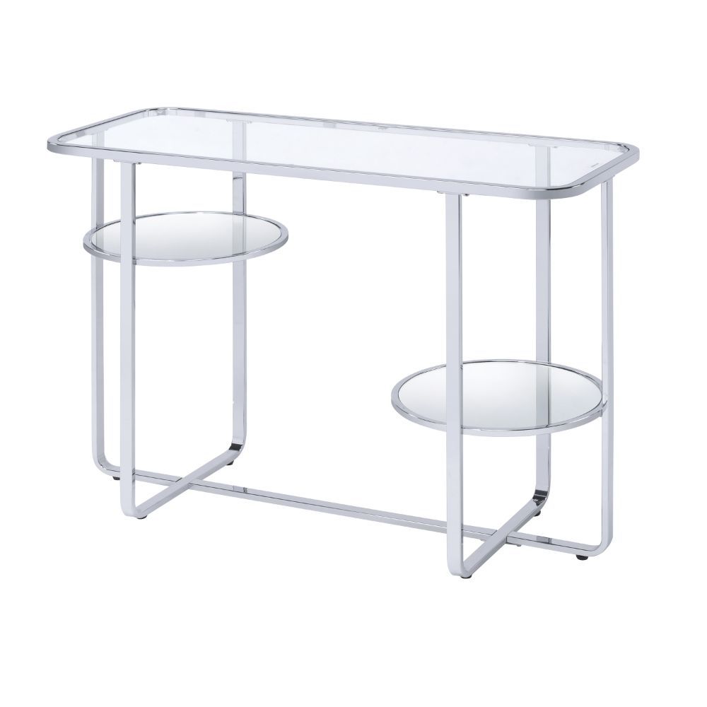 Hollo - Sofa Table - Chrome & Glass