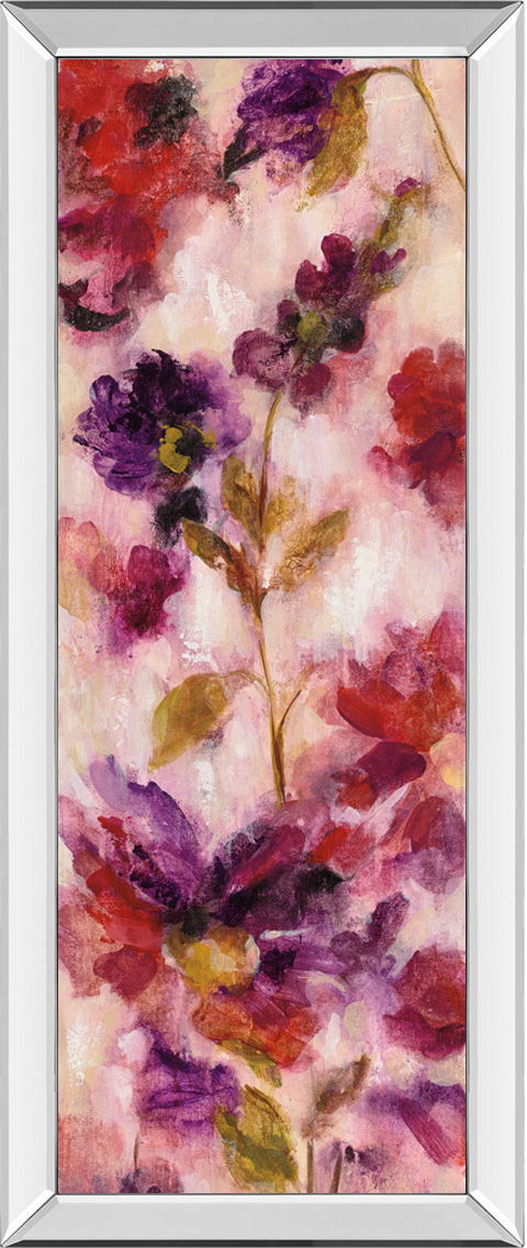 Exuberant Florals III By Silvia Vassileva - Mirrored Frame Wall Art - Pink