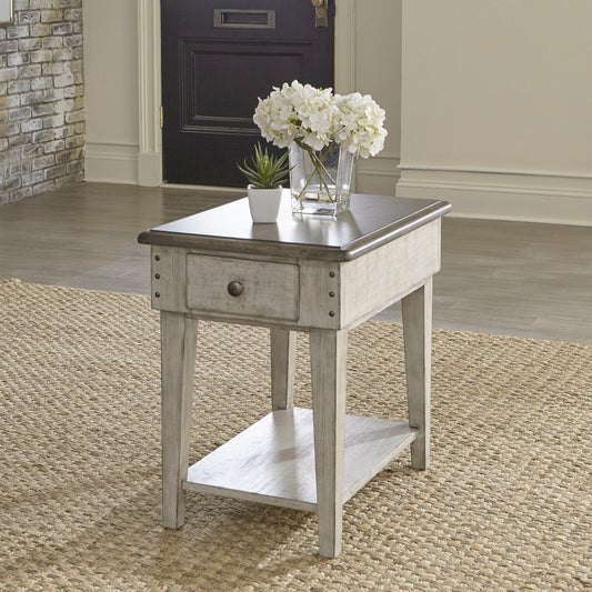 Ivy Hollow - Drawer Chair Side Table - White