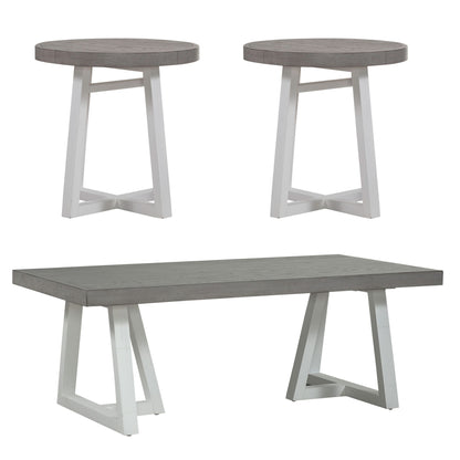 Palmetto Heights - 3 Piece Set (1 Cocktail 2 End Tables) - White