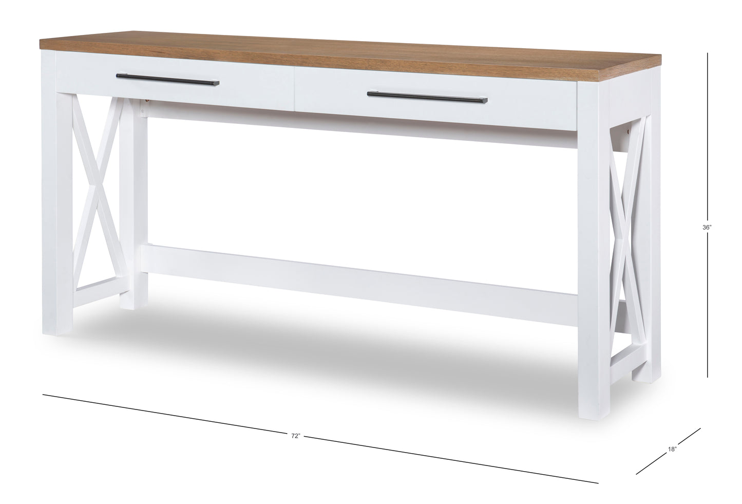 Franklin - Sofa Table Desk - White
