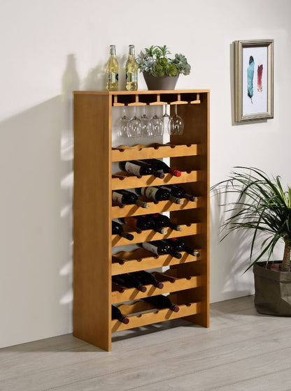Hanzi - Wine Cabinet - Oak Finish