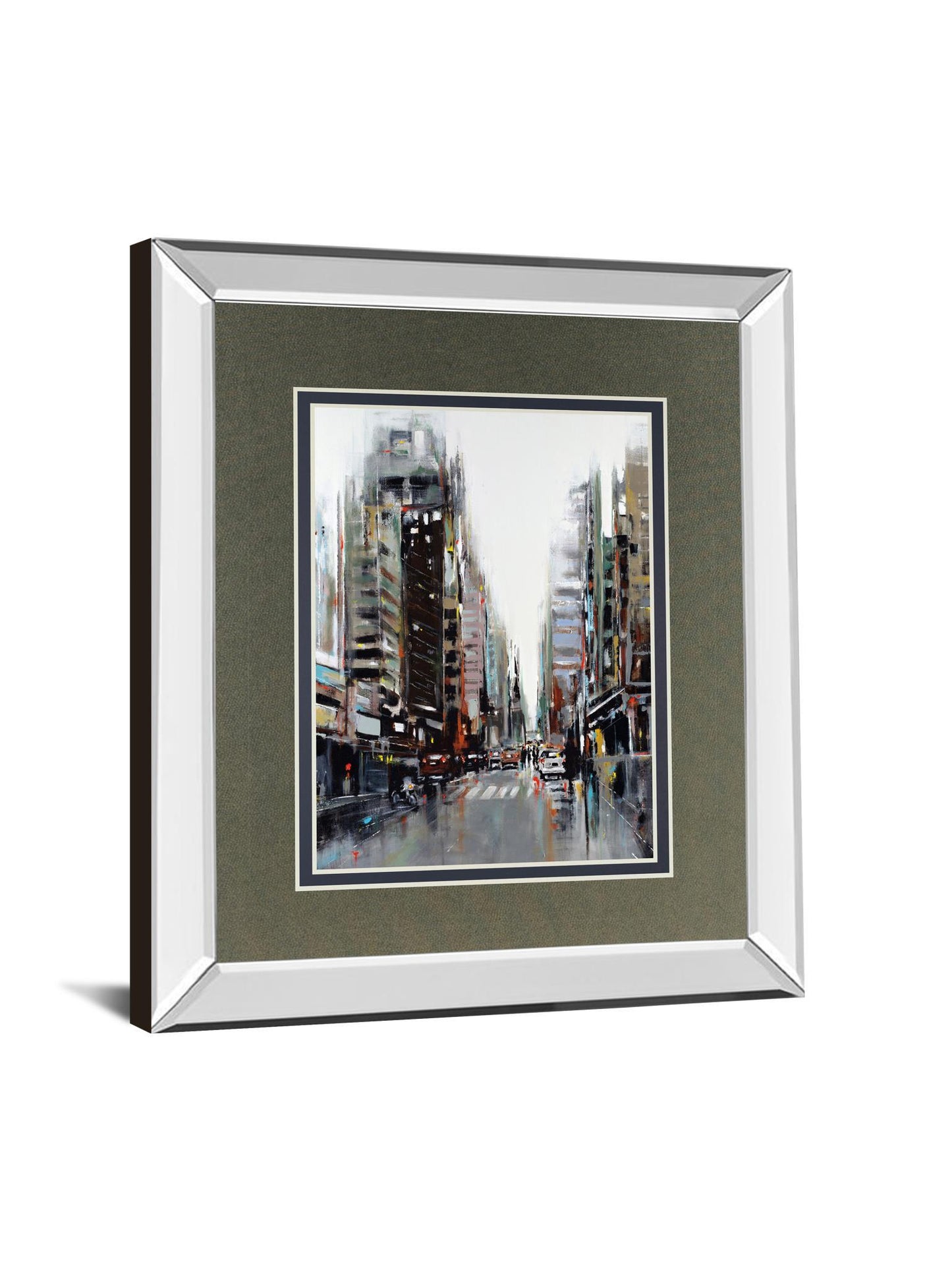 La Ville By Kadniri, A. - Mirror Framed Print Wall Art - Dark Gray