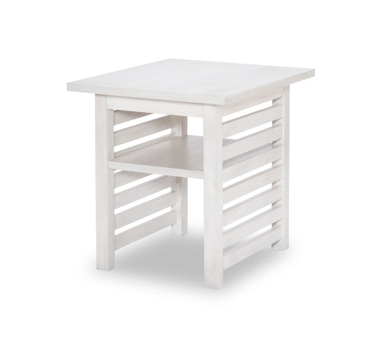 Edgewater Sand Dollar - Square End Table - White