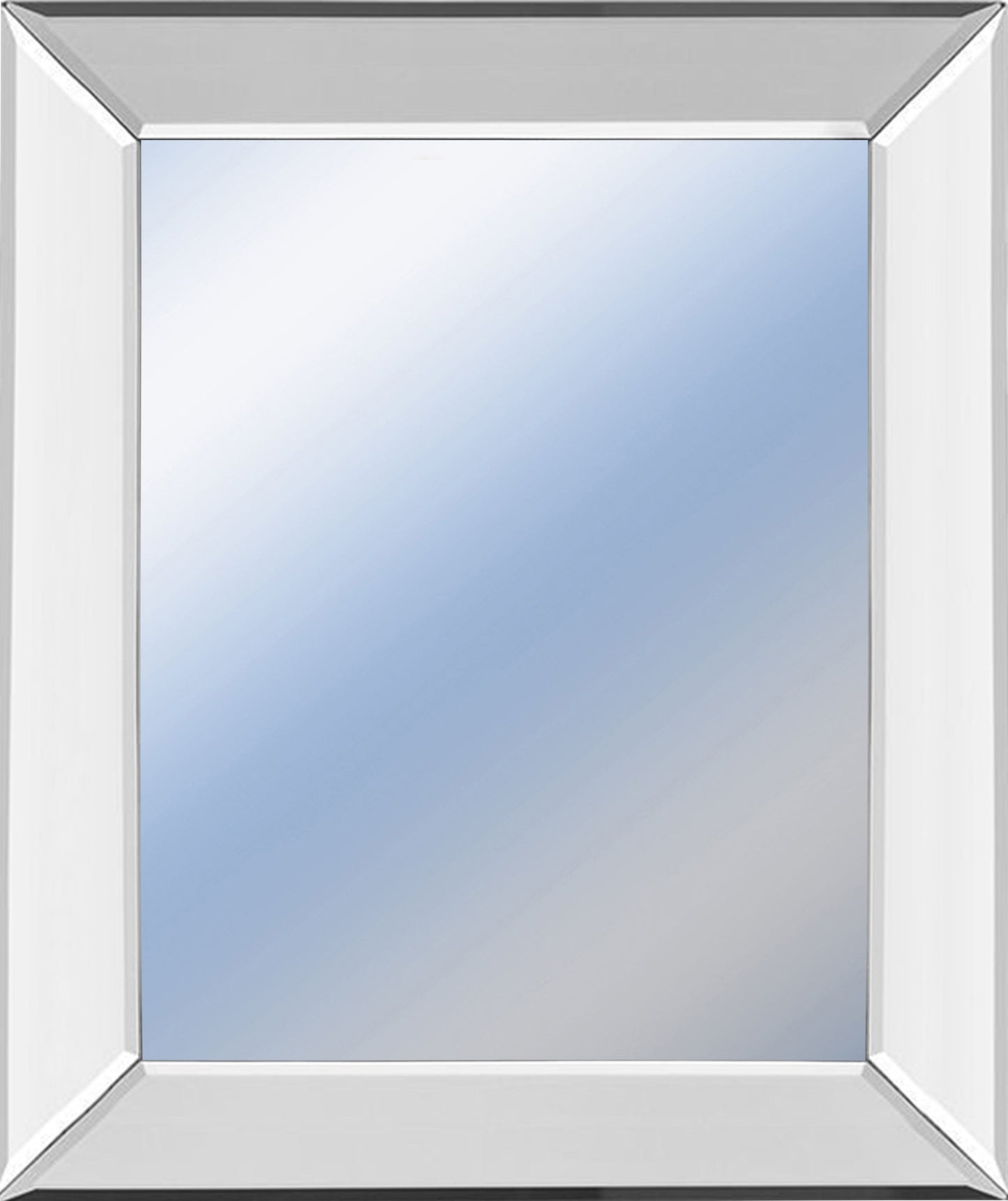 22x26 Decorative Framed Wall Mirror By Classy Art Mirror - White
