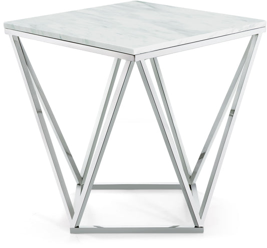Skylar - End Table - Pearl Silver