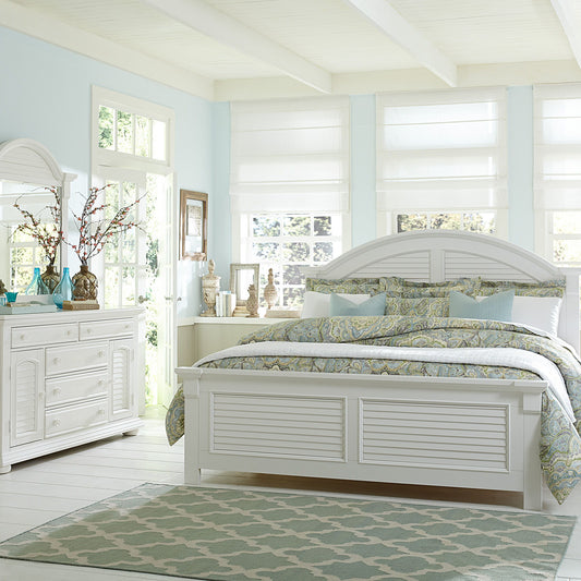 Summer House I - Panel Bed, Dresser & Mirror