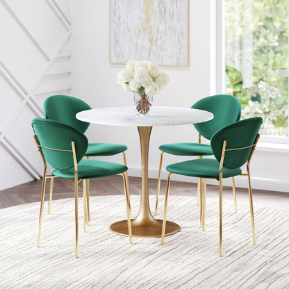 Fullerton - Dining Table - White / Gold