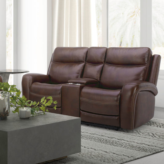 Blair - Loveseat With Console P2 & ZG - Cognac