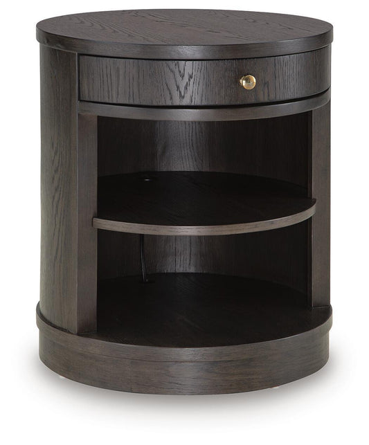 Leighmour - Accent Table - Dark Brown