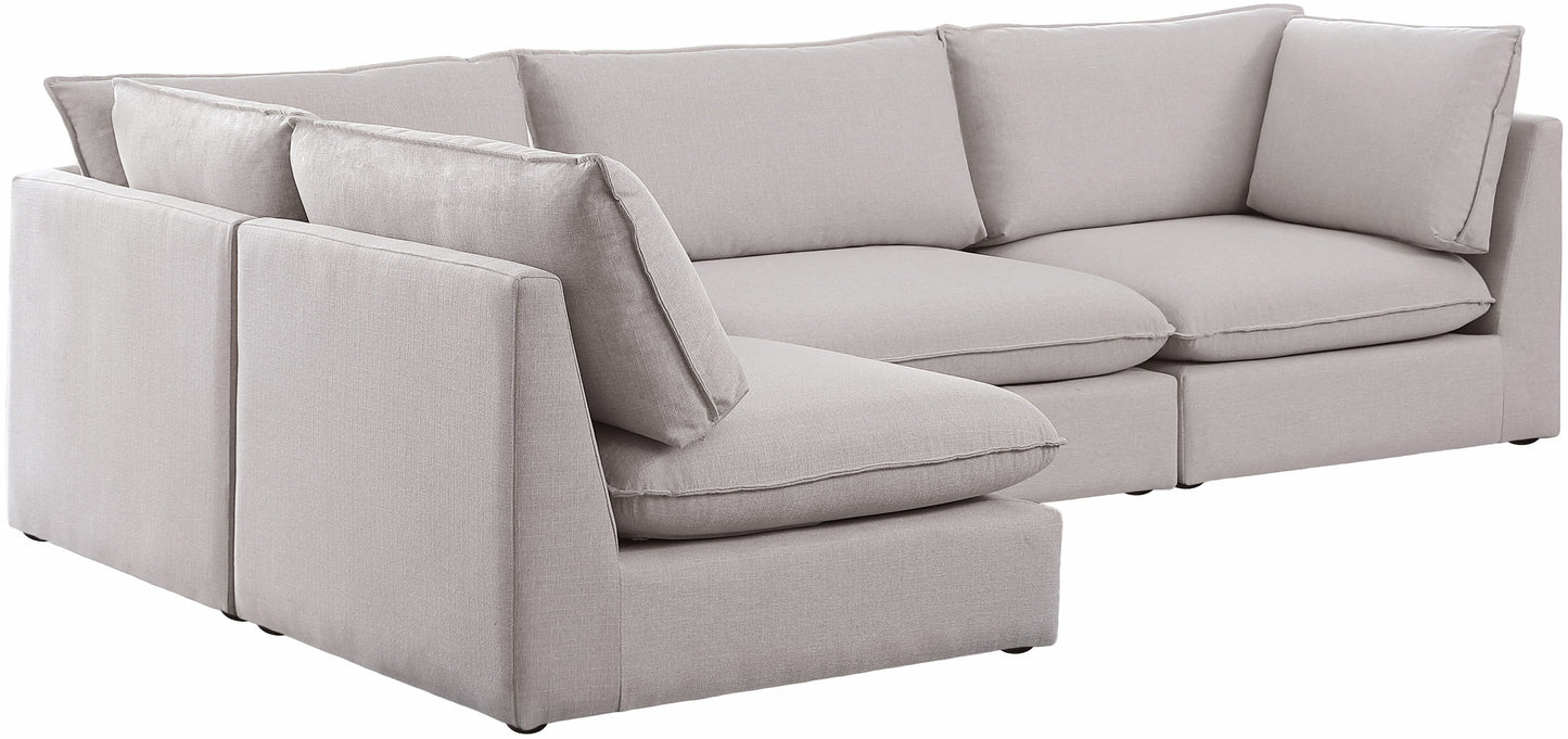 Mackenzie - Modular Sectional 4 Piece - Beige - Fabric