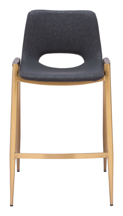 Desi - Counter Stool With Gold Legs (Set of 2)