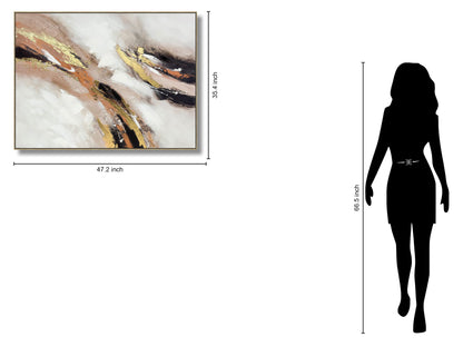 Radiant Bronze Current - 35" x 47" Framed Wall Art