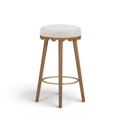 Oodle - Performance Vegan Mohair Light Walnut Stool