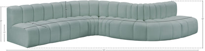 Arc - Faux Leather 7 Piece Modular Sofa